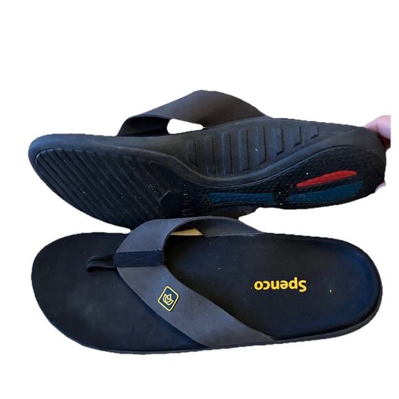 Spenco Men\'s Yumi Pure flip-flop sandals black Grey Vacation Beach Comfy Mens 13 main image 4